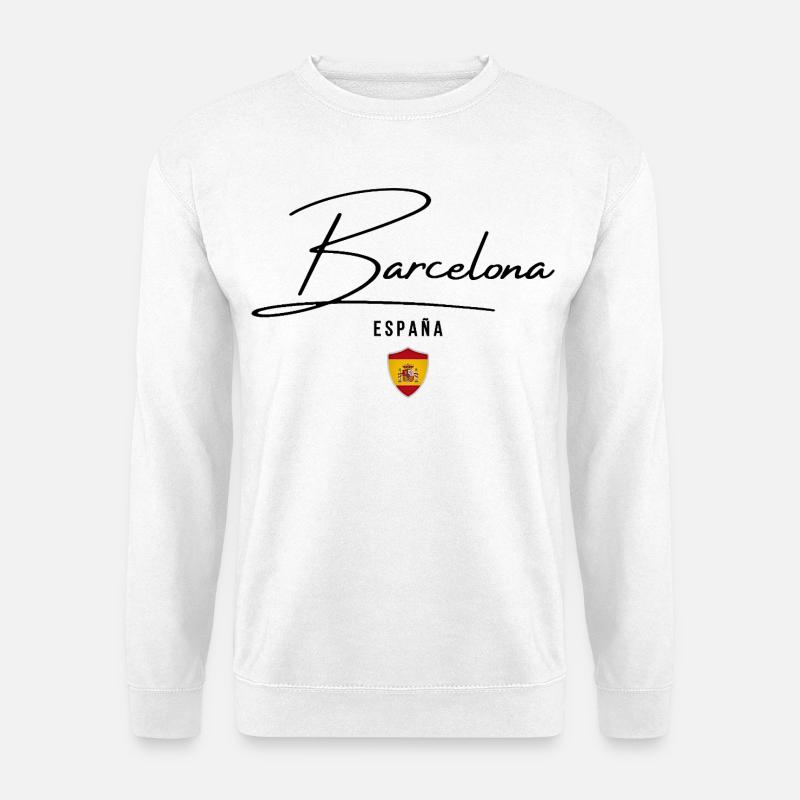 Design élégant Barcelone, j’adore Barcelone - Sweat-shirt Unisexe - blanc