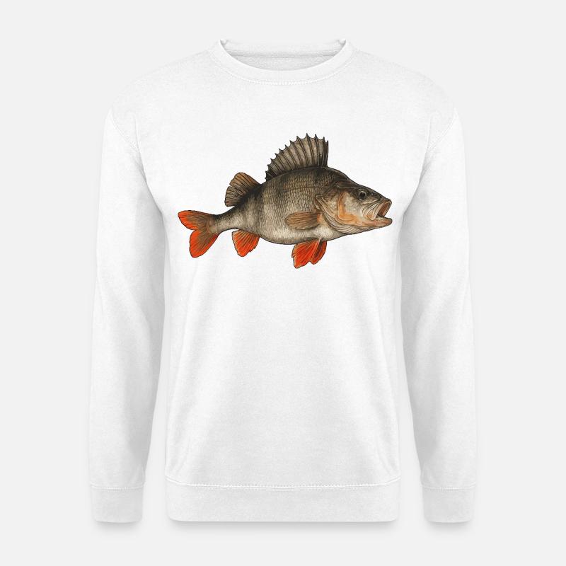 Barsch Flussbarsch Barschangeln Barsche Barsch - Unisex Pullover - Weiß