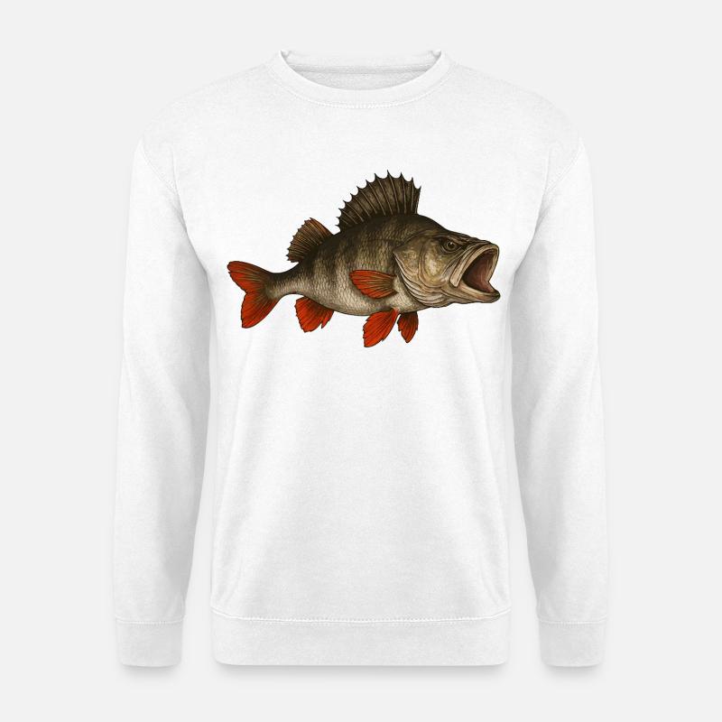 Barsch Flussbarsch Barschangeln Barsche Barsch - Unisex Pullover - Weiß