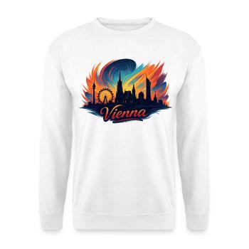 Vienne, capitale de l’Autriche, Silhouette cadeau - Sweat-shirt Unisexe - blanc - Devant
