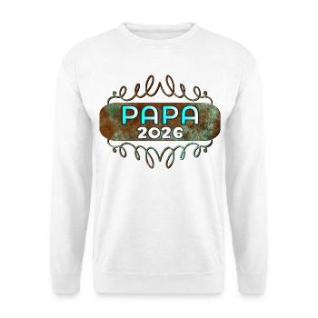 PAPA BÉBÉ 2026 - Sweat-shirt Unisexe - blanc - Devant