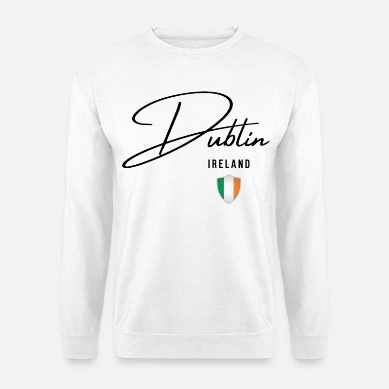 Elegantes Design Dublin, ich liebe Dublin - Unisex Pullover - Weiß