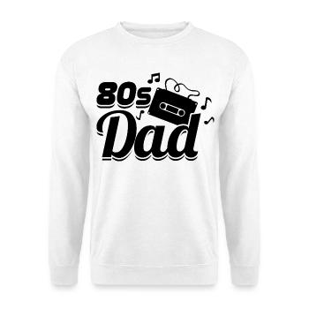 80er Jahre Papa - Unisex Pullover - Weiß - Vorne