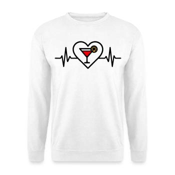 Cocktail Heart Aperitif Drink - Unisex Sweatshirt - white - Front