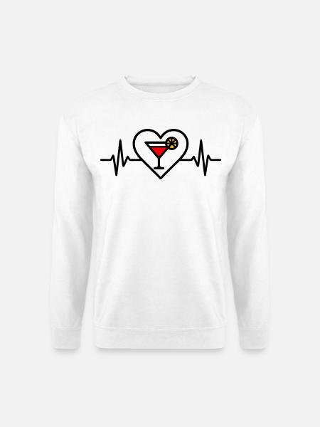 Cocktail Heart Aperitif Drink - Unisex Sweatshirt - white