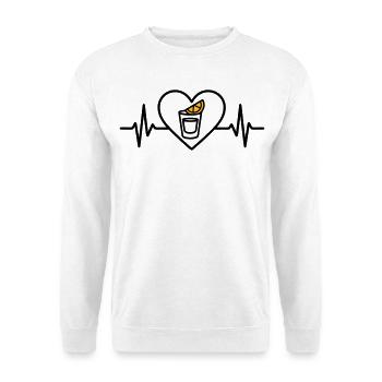 Tequila Shot Heart Aperitif Party - Unisex Sweatshirt - white - Front