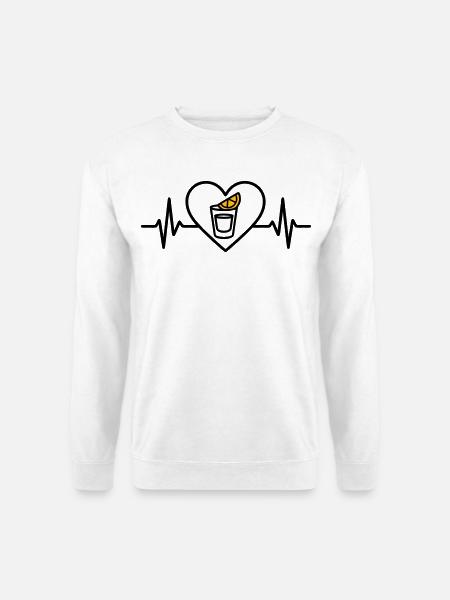 Tequila Shot Heart Aperitif Party - Unisex Sweatshirt - white