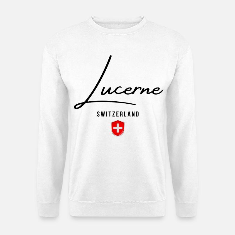 Design élégant Lucerne, Lucerne souvenir - Sweat-shirt Unisexe - blanc