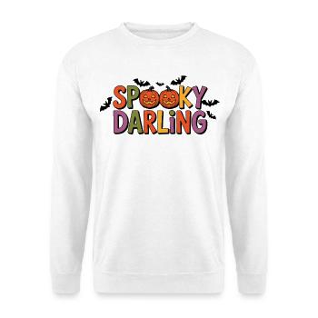 Spooky Darling Halloween Schrift - Unisex Pullover - Weiß - Vorne