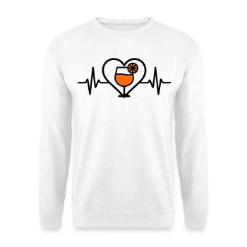Spritz Heart Cocktail Aperitif - Unisex Sweatshirt - white - Front