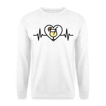 Piña Colada Heart Cocktail Tropical - Unisex Sweatshirt - white - Front