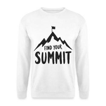Find your summit - Unisex Sweatshirt - white - Front