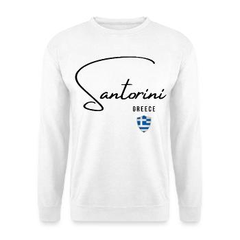 Elegant design Santorini, Greek pride - Unisex Sweatshirt - white - Front