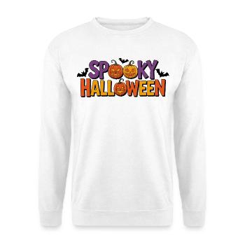 Lettrage citrouille d’Halloween effrayant - Sweat-shirt Unisexe - blanc - Devant