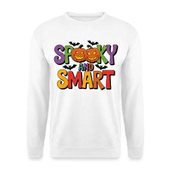 Spooky und Smart Halloween - Unisex Pullover - Weiß - Vorne
