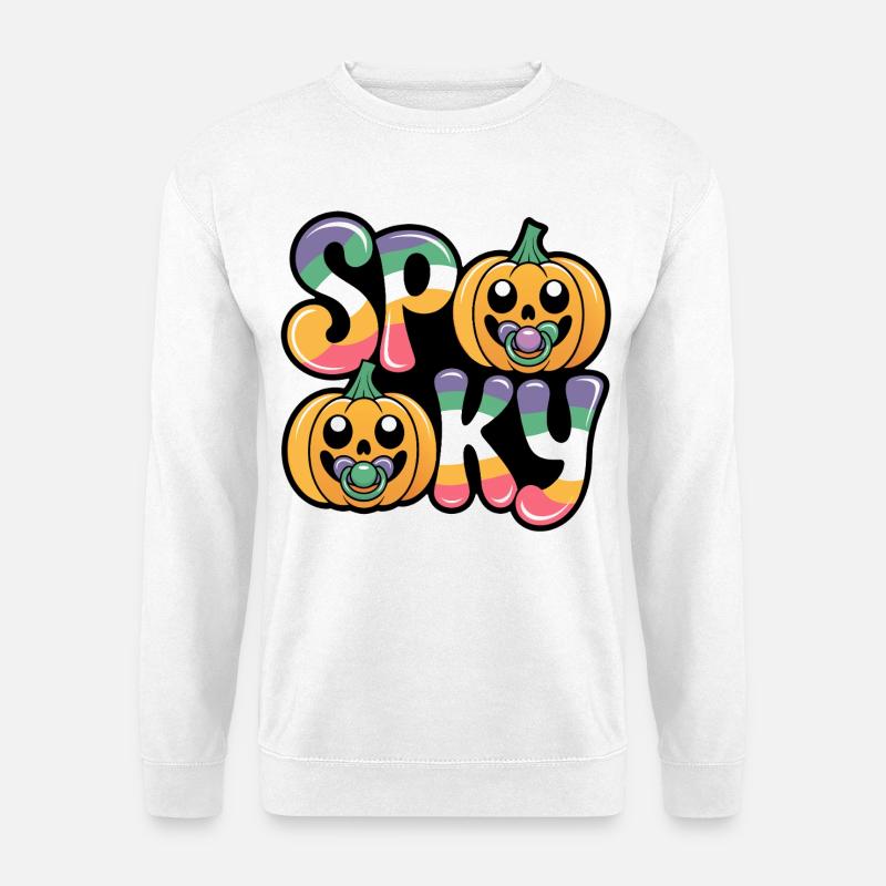 Spuk und Süßes Halloween Kürbisse - Unisex Pullover - Weiß
