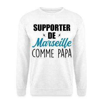 Enfant Humour Marseillais Supporter de Marseille - Sweat-shirt Unisexe - blanc - Devant