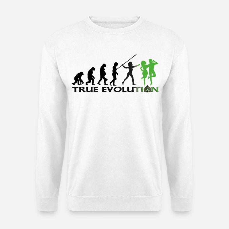 Evolution towards traditional Irish dance - Unisex Sweatshirt - white
