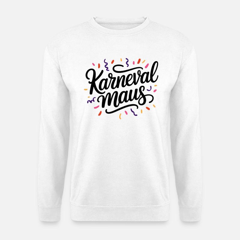 Karnevalmaus Konfetti Kostüm Karneval - Unisex Pullover - Weiß