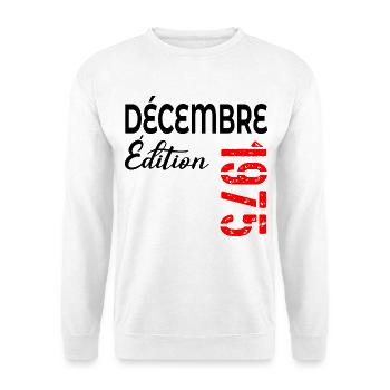 Joyeux 51e anniversaire Décembre 1985 - Sweat-shirt Unisexe - blanc - Devant