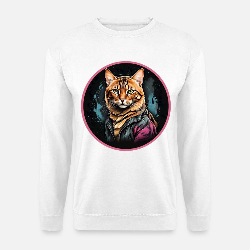 Bengalkatze - Unisex Pullover - Weiß