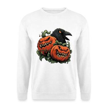 Pumpkin Duo and Crow Night - Unisex Sweatshirt - white - Front