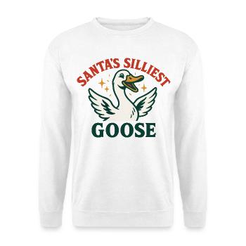 Die albernste Gans des Weihnachtsmanns Weihnachten Lustig - Unisex Pullover - Weiß - Vorne