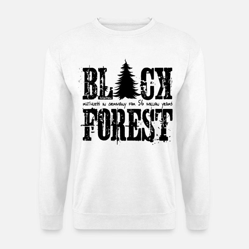 Black Forest – Brutal Wild German Nature Design - Unisex Pullover - Weiß