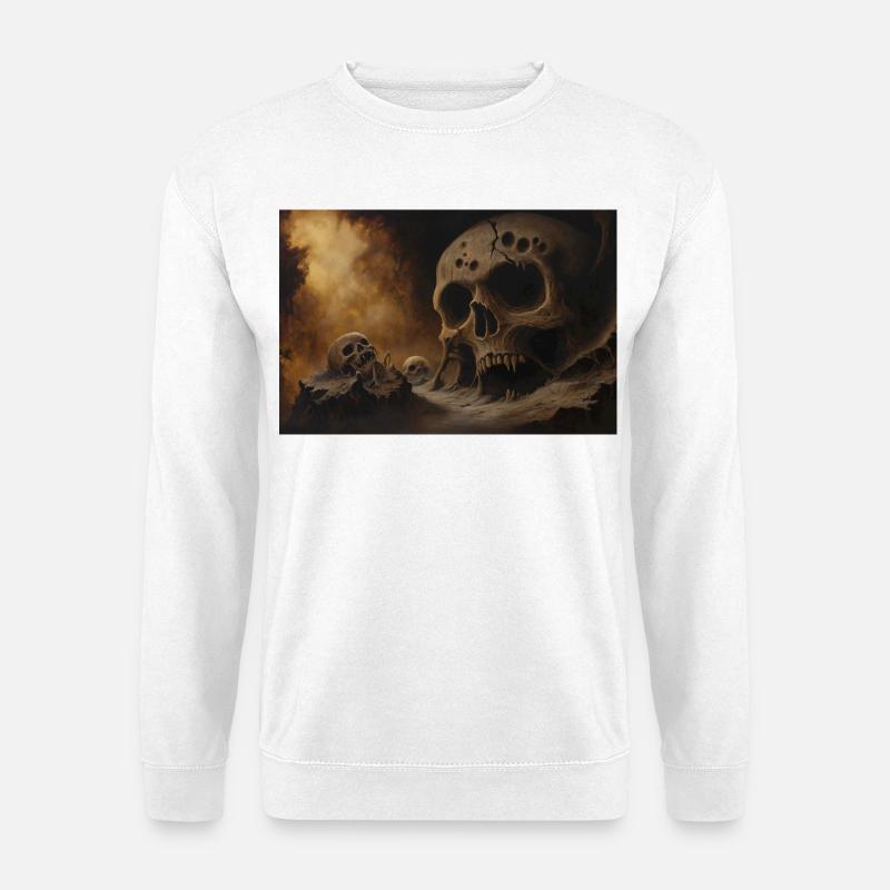 Dark Fantasy Horror Illustration - Unisex Pullover - Weiß