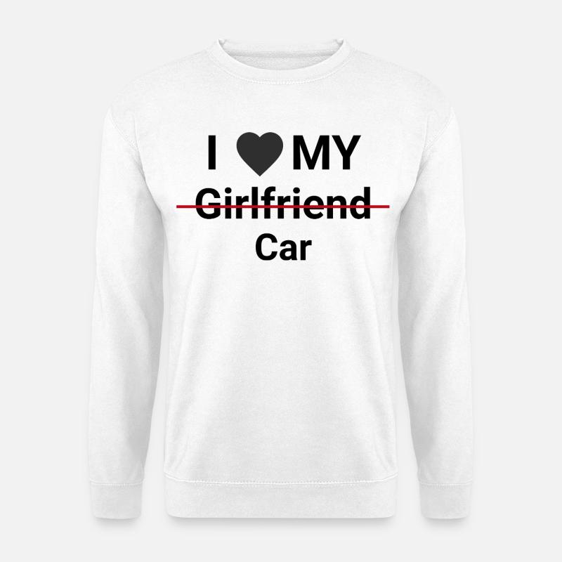 I Love My Car - Unisex Pullover - Weiß