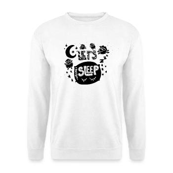 Let's Sleep – Cute Sheep Sleep Shirt Design - Unisex Sweatshirt - white - Front