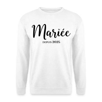 Braut seit 2025 Elegantes Design für die Hochzeit - Unisex Pullover - Weiß - Vorne