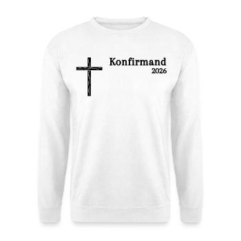 Confirmation 2026 Confirmation Croix en bois simple - Sweat-shirt Unisexe - blanc - Devant