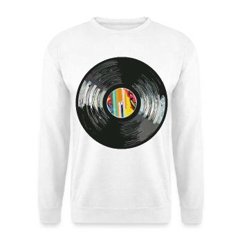 Vinyl_5 - Sweat-shirt Unisexe - blanc - Devant