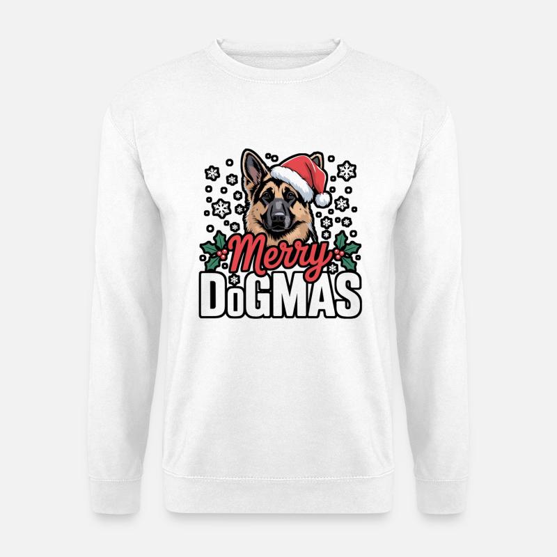 Merry Dogmas Weihnachtsdogge - Unisex Pullover - Weiß