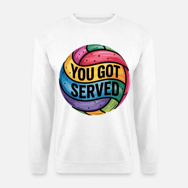 You Got Served Volleyball Kunst - Unisex Pullover - Weiß