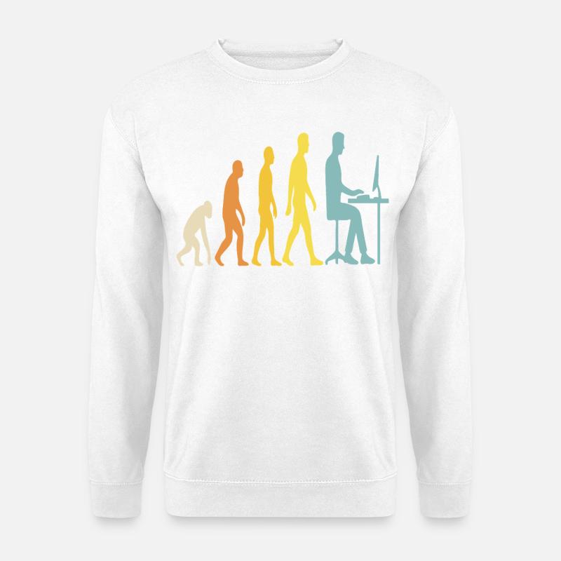 Tech Evolution at the Desk - Unisex Sweatshirt - white
