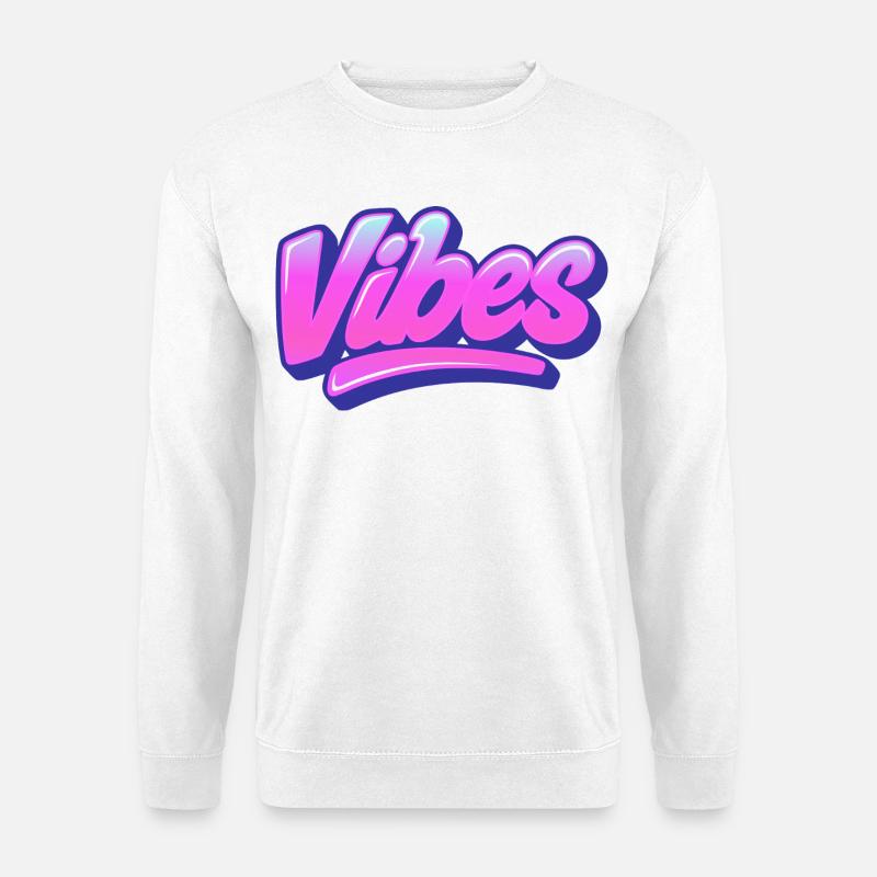 Vibes Schriftzug  - Unisex Pullover - Weiß