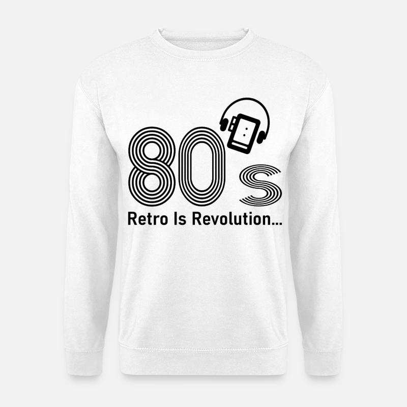 80er Jahre - Unisex Pullover - Weiß