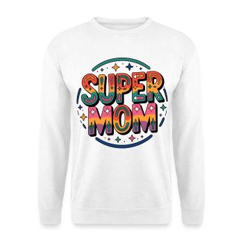Super Mom Retro Rainbow - Unisex Sweatshirt - white - Front