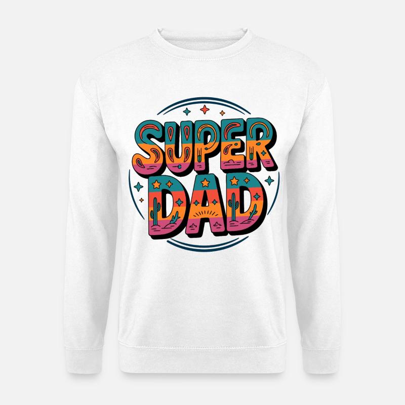Super Papa Super Dad - Unisex Sweatshirt - white