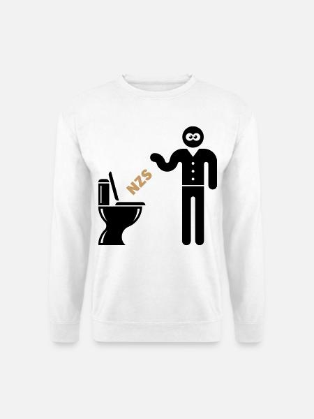 NZS In’s Klo, In Die Toilette! Gegen Rechts POS 2C - Unisex Pullover - Weiß