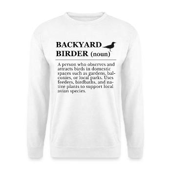 Bird watching in the garden - Unisex Sweatshirt - white - Front