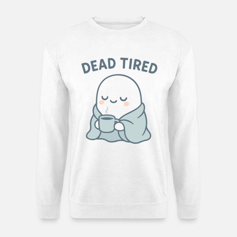 Dead Tired Ghost Kuschelbecher - Unisex Pullover - Weiß