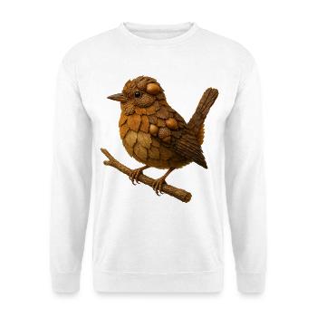 Wren in a natural look - Unisex Sweatshirt - white - Front