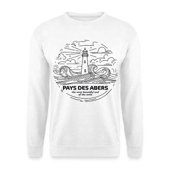 Pays des Abers Gift Souvenir Travel Headlights - Unisex Sweatshirt - white - Front