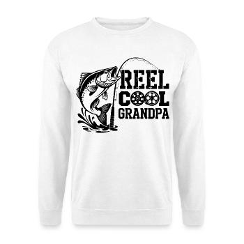 Pêcheur, pêcheur, pêcheur, poisson, moulinet, cool, grand-père - Sweat-shirt Unisexe - blanc - Devant
