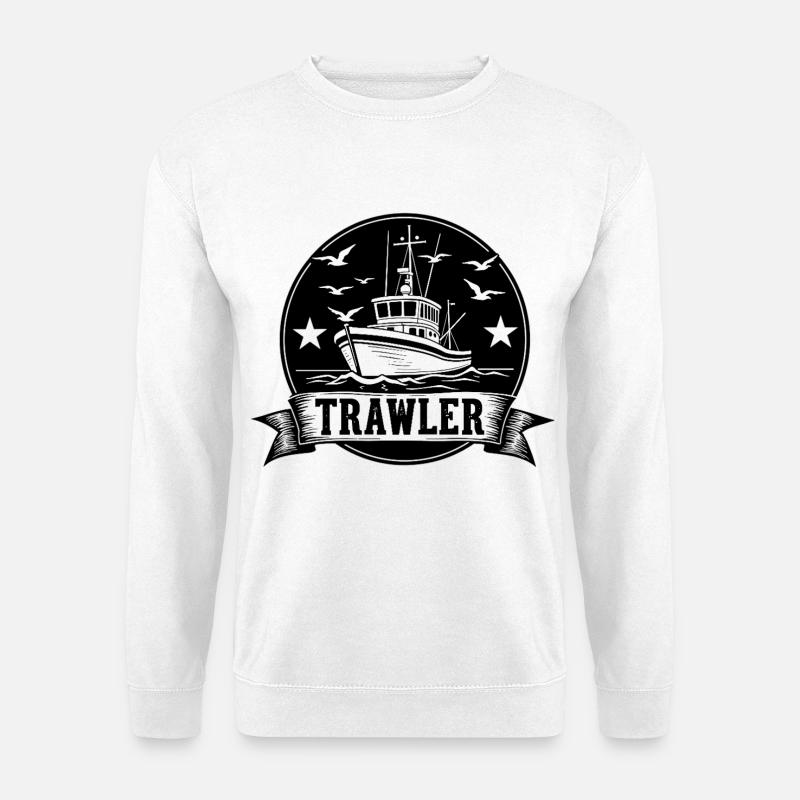 Kutter Nautik Siegel Motiv - Unisex Pullover - Weiß