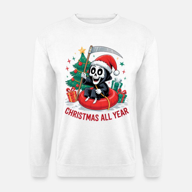 Grim Reaper Weihnachten - Unisex Pullover - Weiß