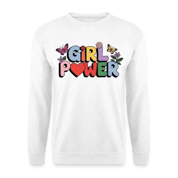 Girl Power Bloom Letters - Unisex Sweatshirt - white - Front